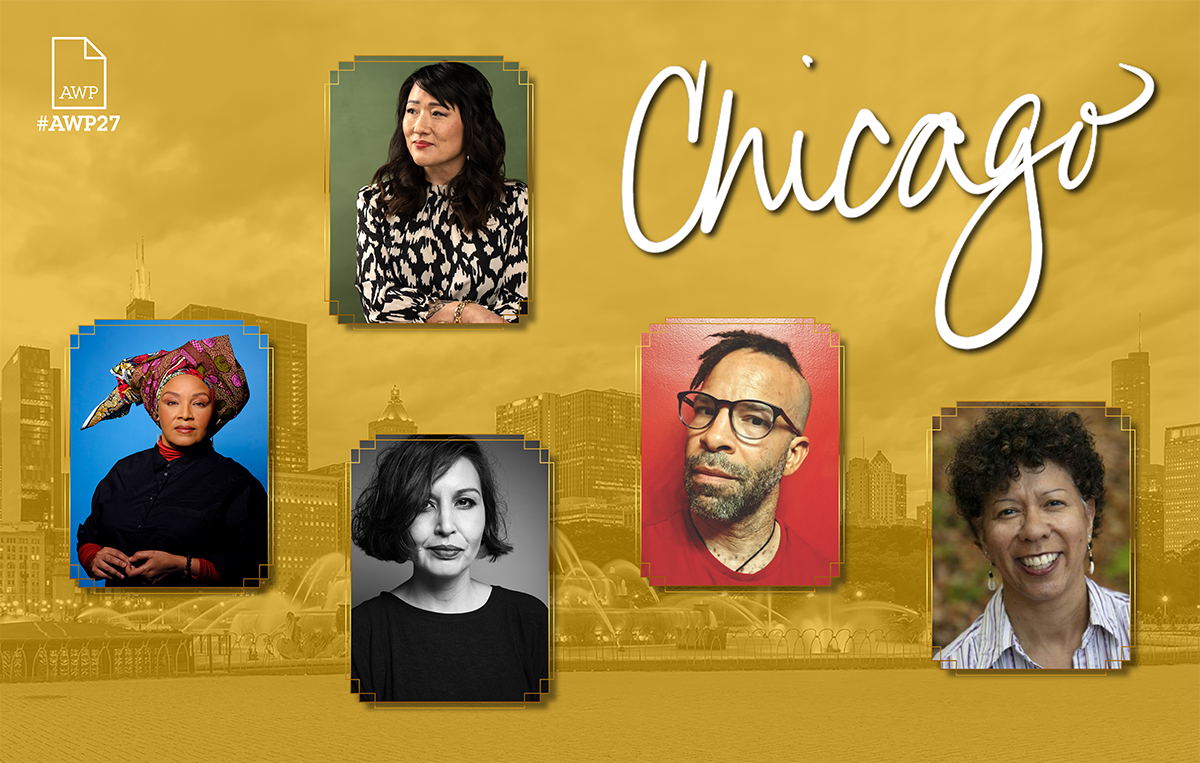 #AWP27 branding with presenters' headshots